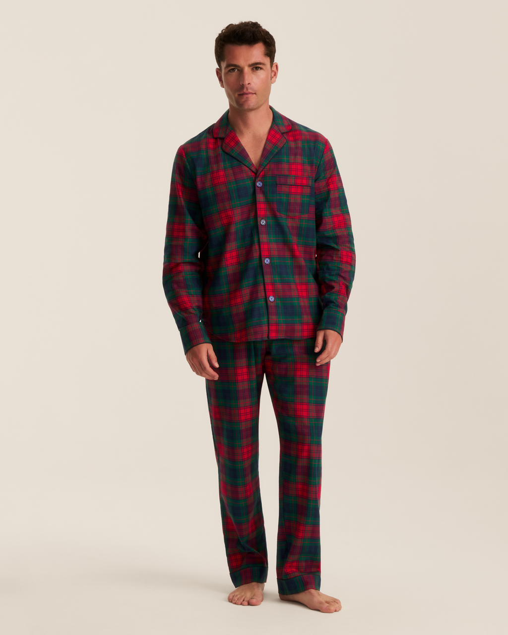 Men’s Twill Pajama Set in St. James Tartan