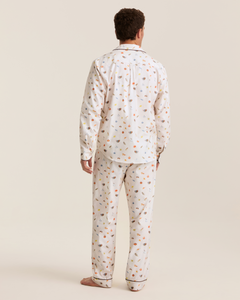 Men’s Twill Pajama Set in Thanksgiving Traditions
