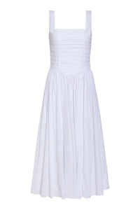 Maeve Cotton Eyelet Square Neck Midi Dress