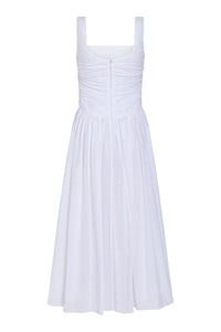 Maeve Cotton Eyelet Square Neck Midi Dress
