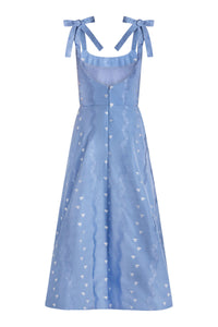 Rosalina Wedgwood Floral Taffeta Dress
