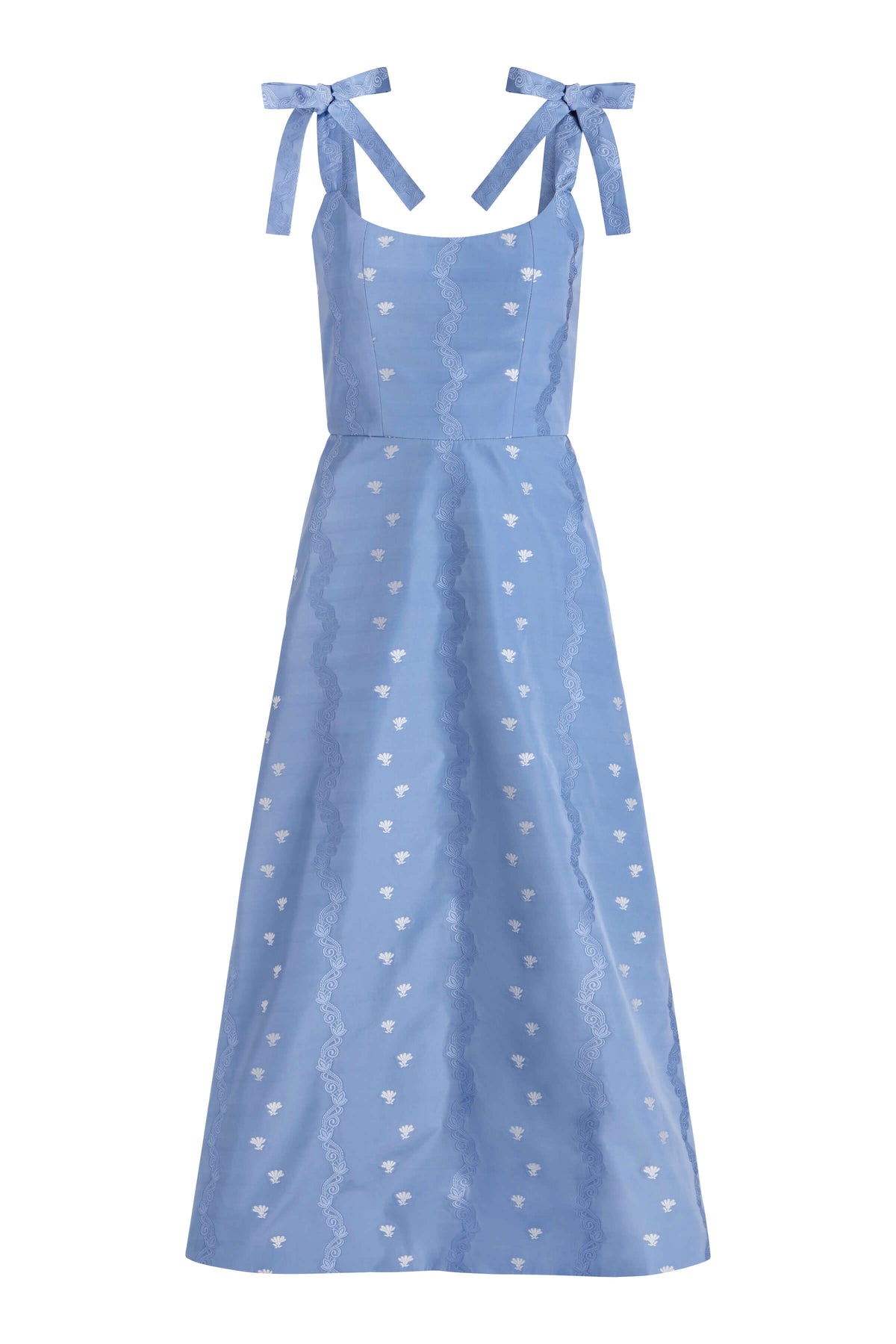 Rosalina Wedgwood Floral Taffeta Dress