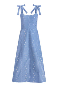 Rosalina Wedgwood Floral Taffeta Dress