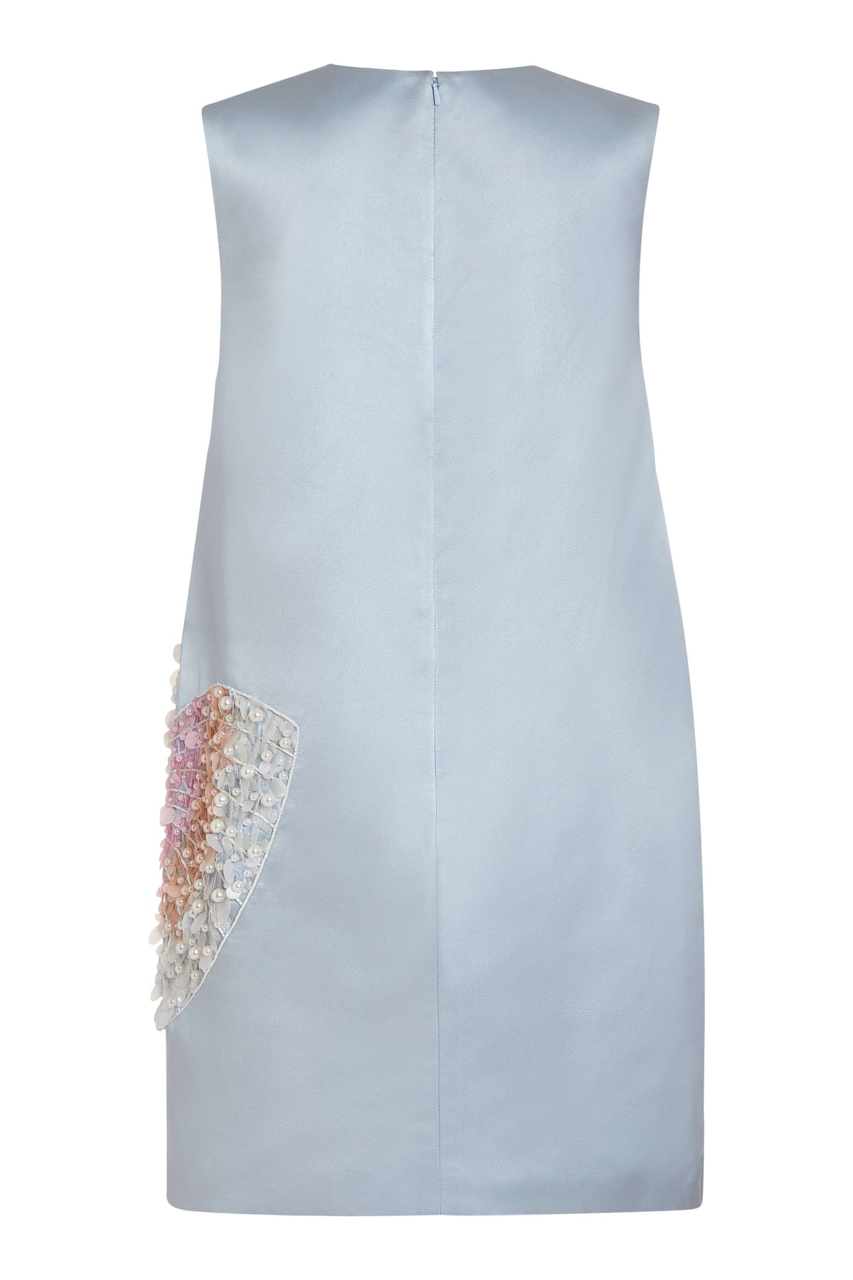 Daisy Bluebell Satin Mini Cocoon Dress