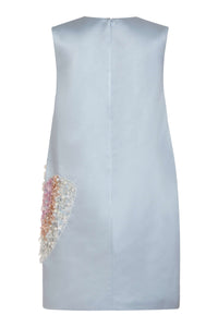 Daisy Bluebell Satin Mini Cocoon Dress