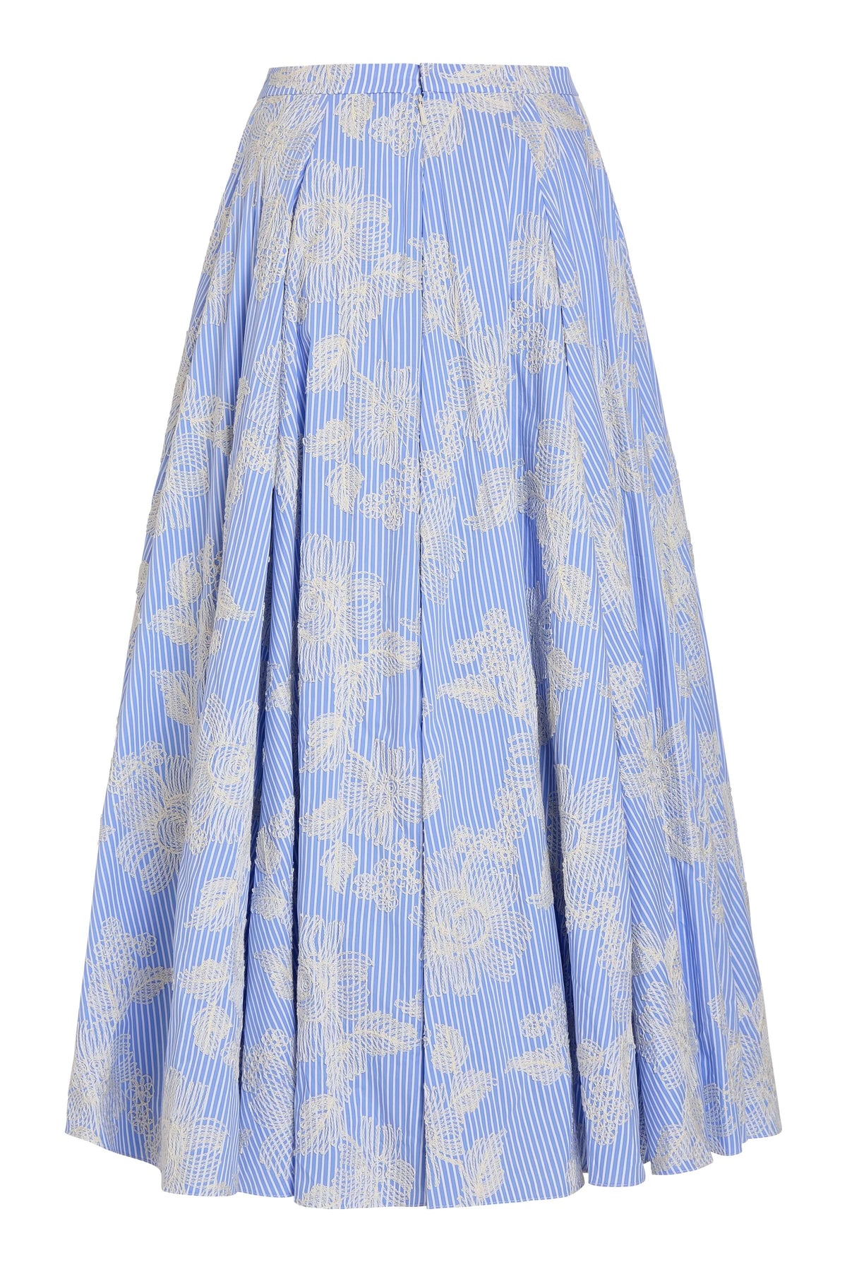 Soleil Floral Embroidered Midi Skirt