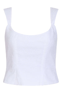Maisie Cotton Eyelet Corset Top