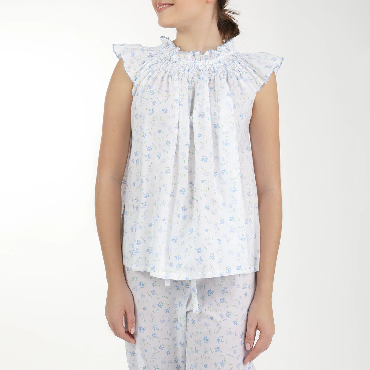 Katy Long Pajama in Bluebell Floral