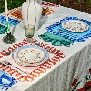 Jardin Linen Embroidered Tablecloth