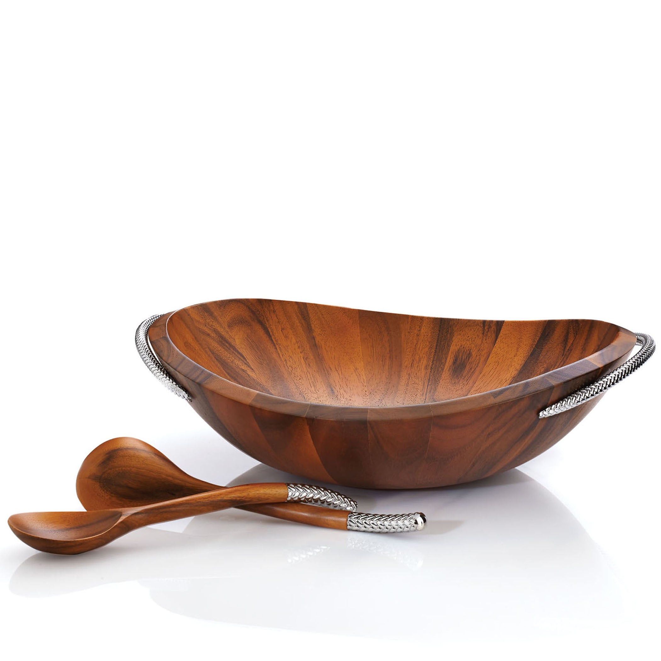 Braid Salad Bowl with Servers