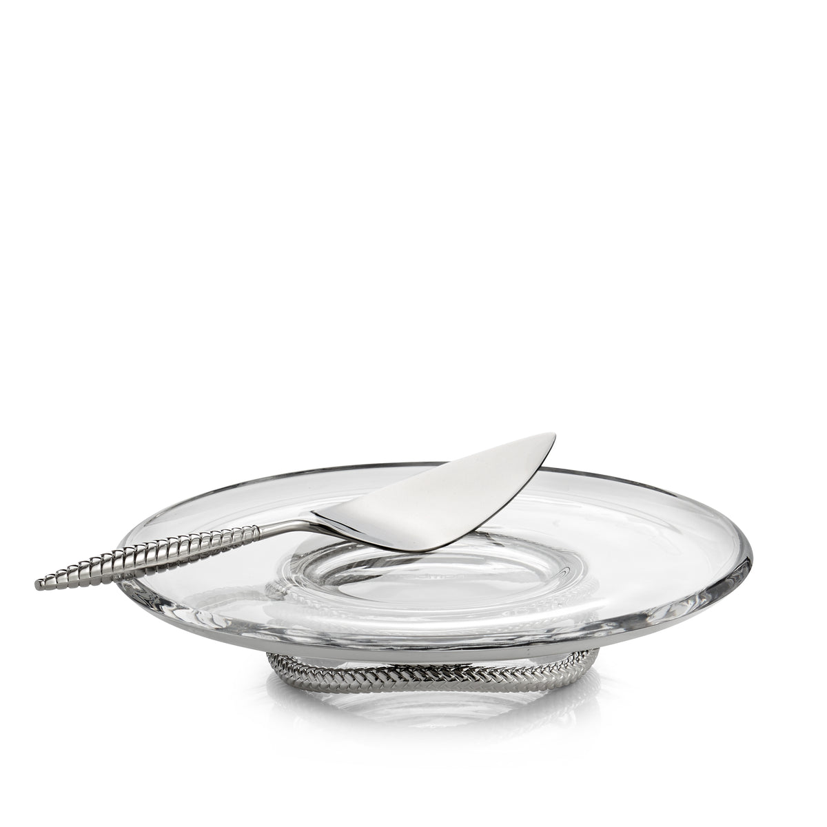 Braid Pedestal Cake Plate with Cake Server