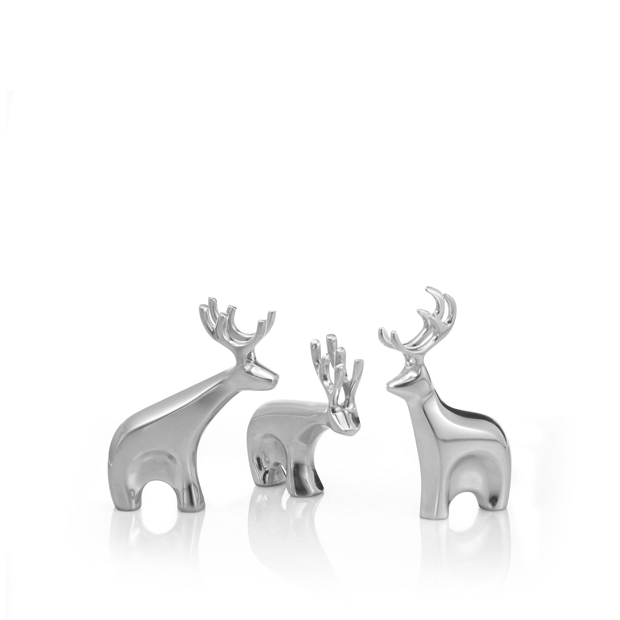 Mini Dasher Reindeer Figurines, Set of 3