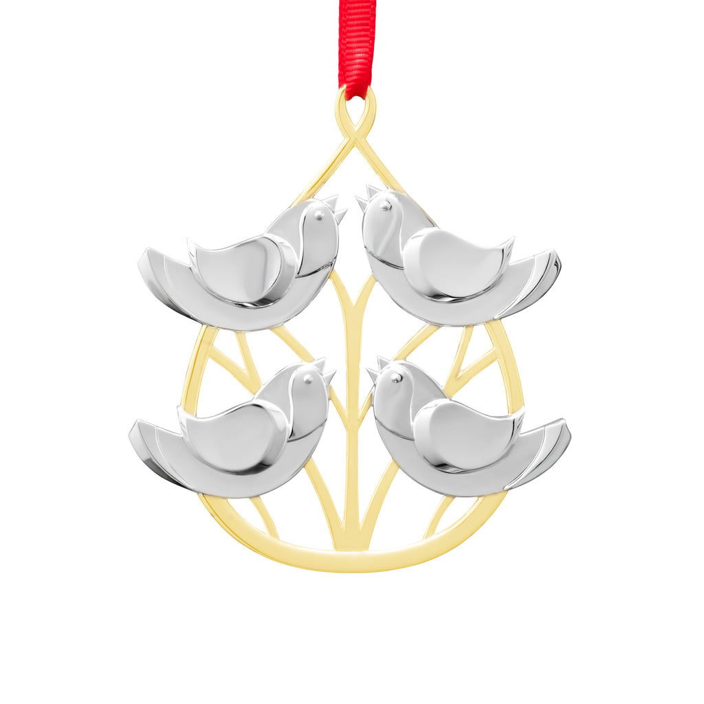 12 Days of Christmas Ornament, Four Calling Birds