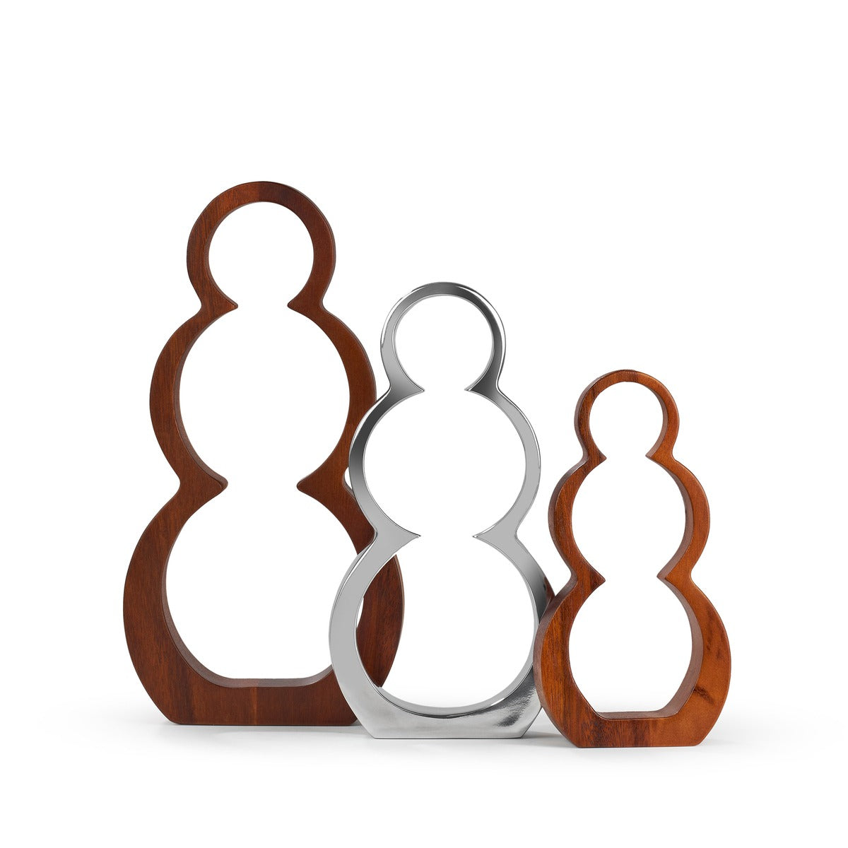 Snowman Silhouettes, Set of 3