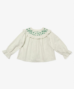 Maggie Blouse in Green Tattersall