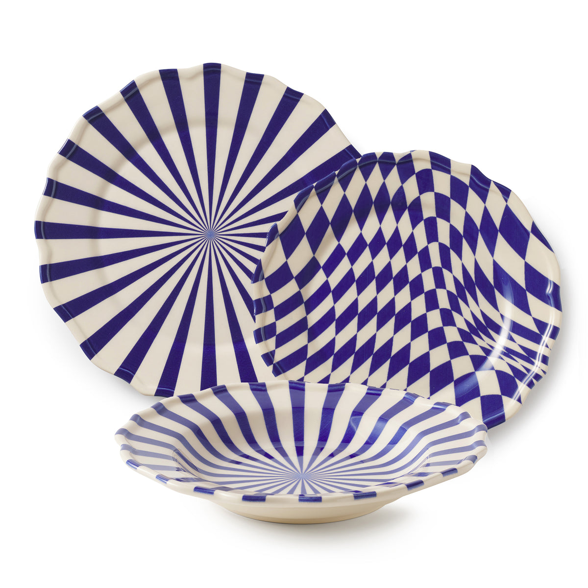 Mafalda Dinnerware Set with Pasta Bowl Special Edition, Set of 12
