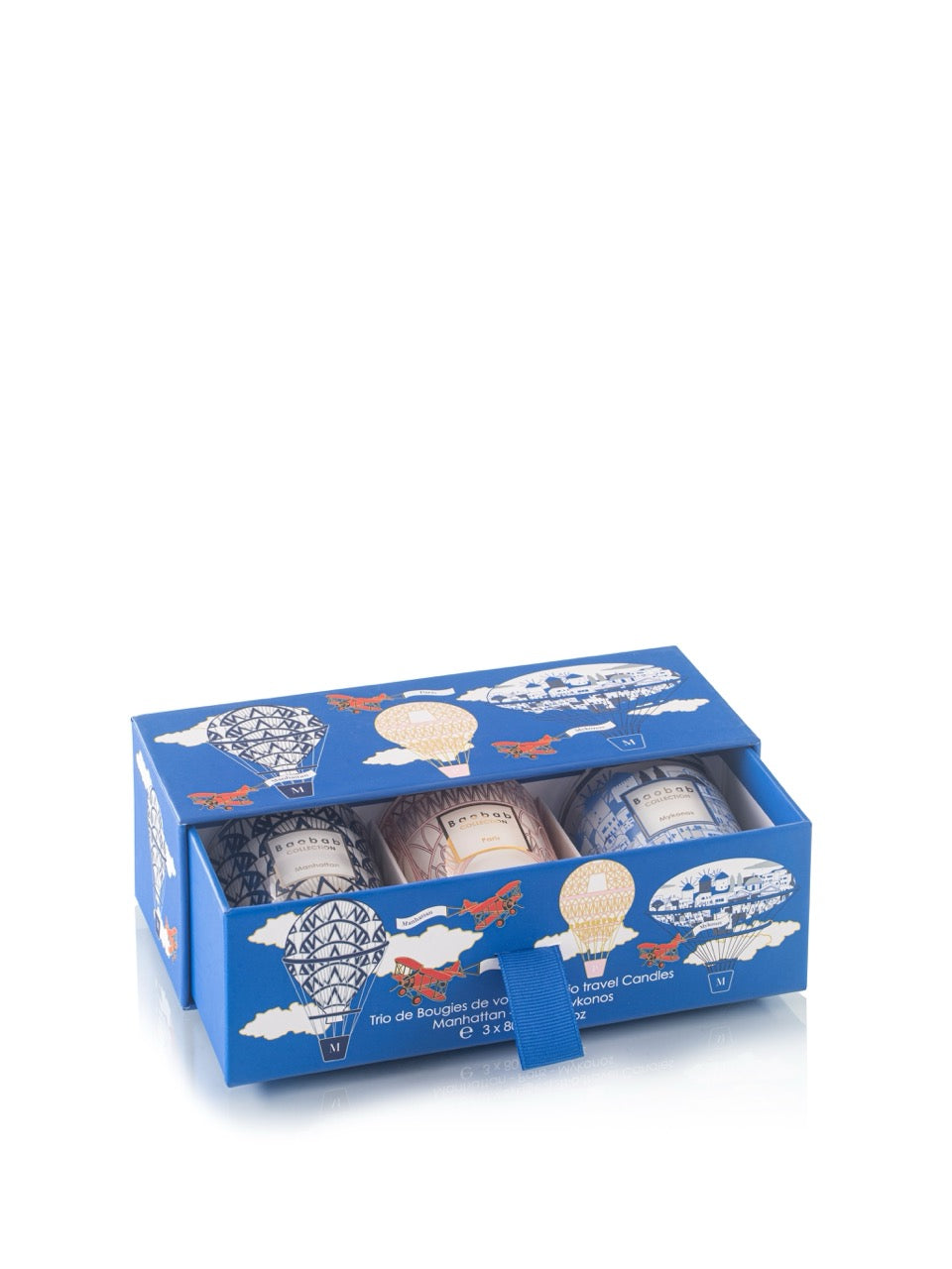 Trio Travel Candles My First Baobab Manhattan-Paris-Mykonos