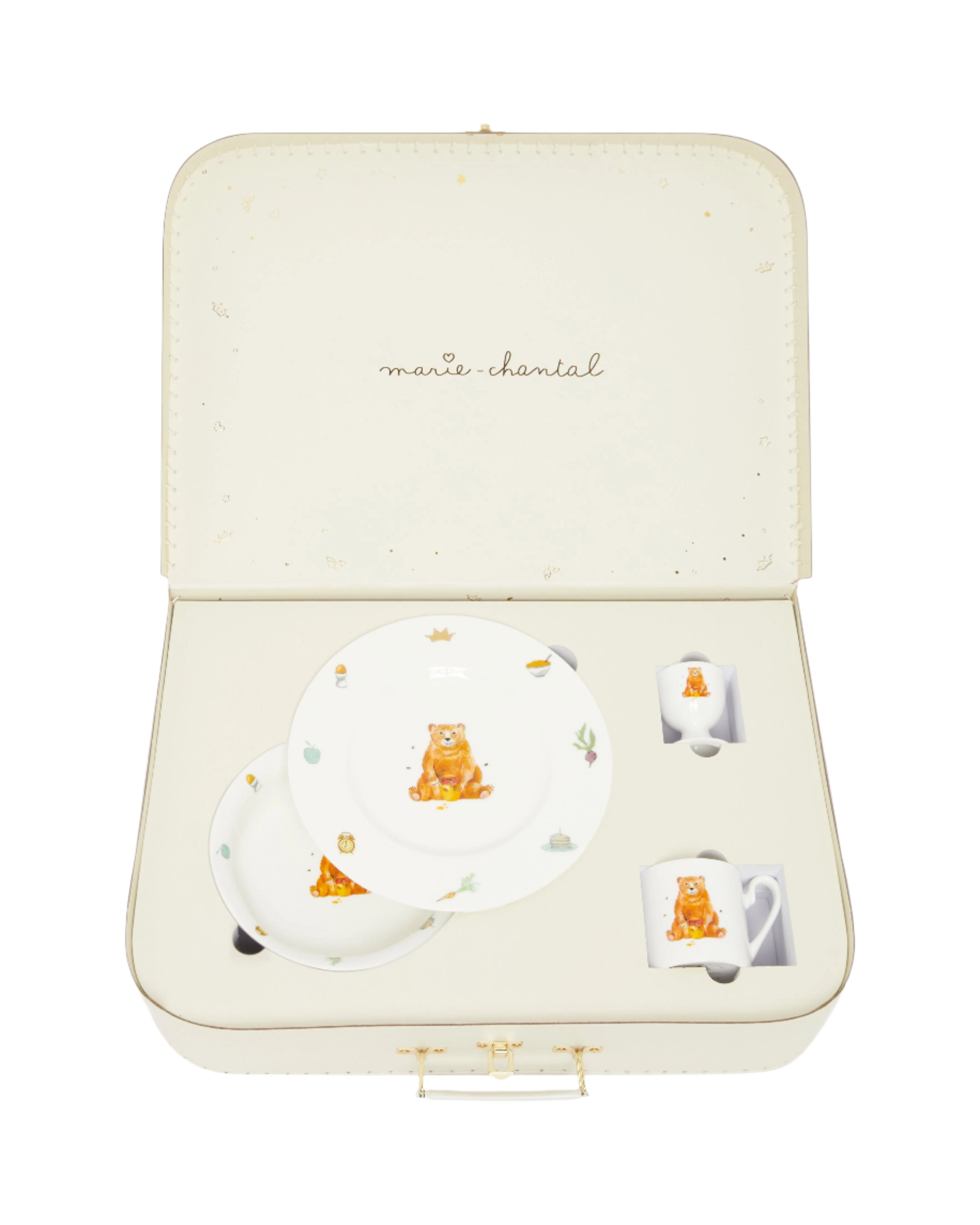 Manners Begin At Breakfast Crockery Suitcase Set