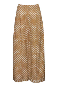 The Cunningham pant in Coconut Sand Dot.