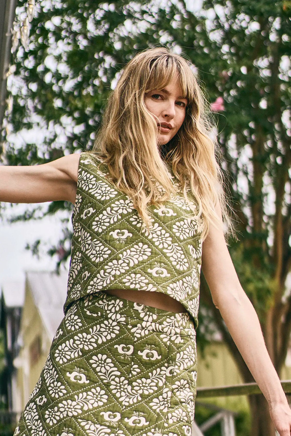 Manning Top in Legacy Jacquard Olive