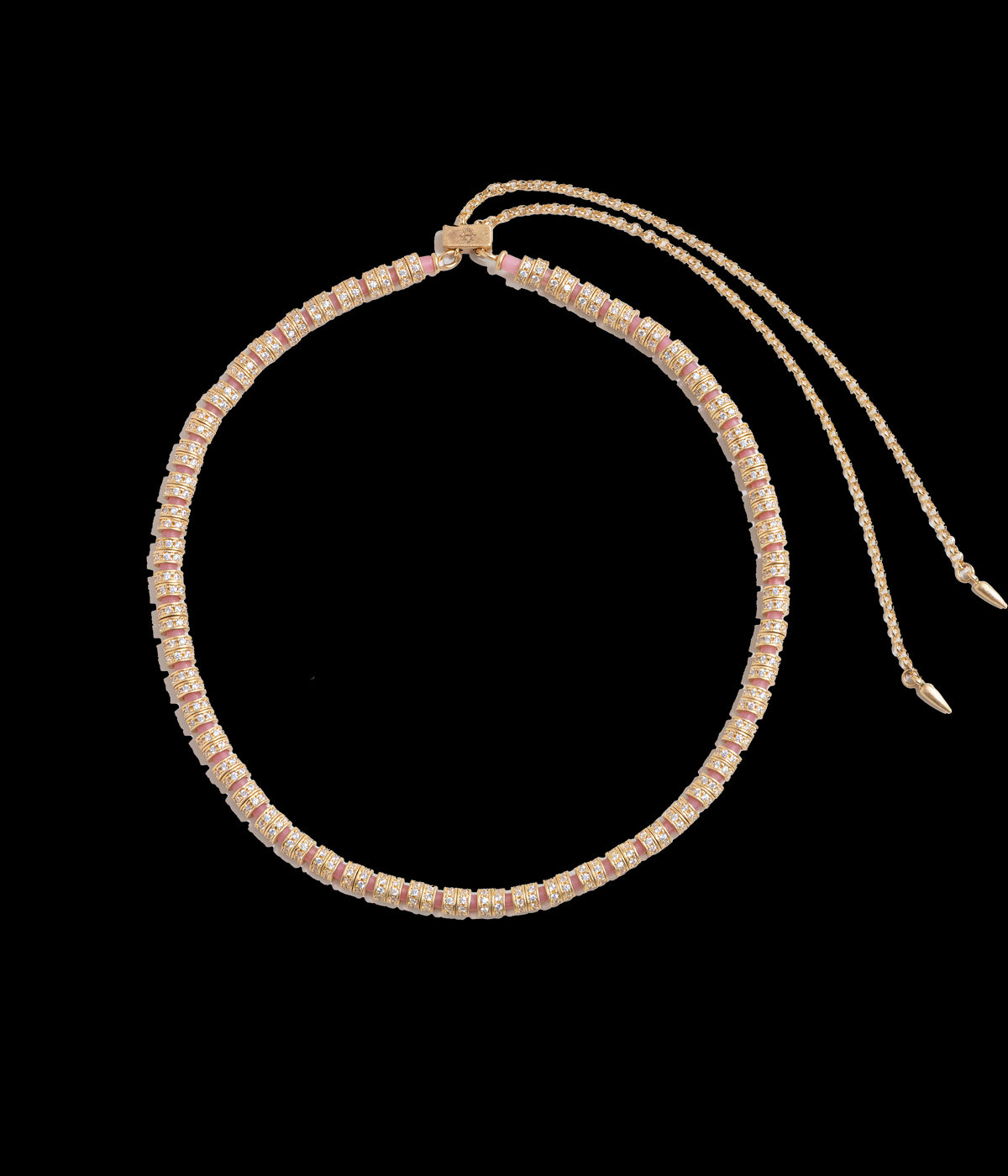 Manon Slider Necklace in Coral