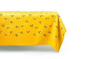 Manzanilla Rectangular Tablecloth in Mustard