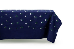 Manzanilla Rectangular Tablecloth in Navy