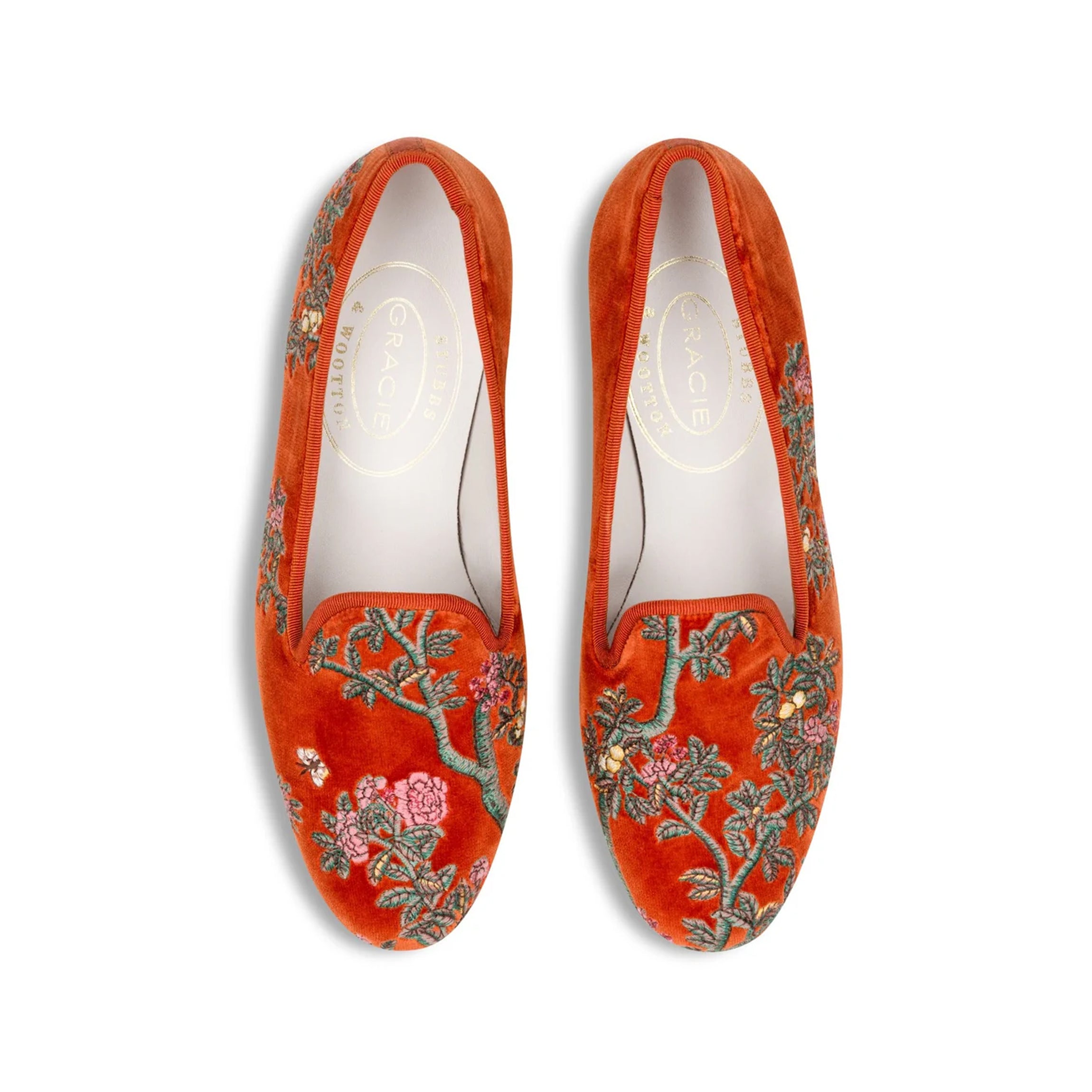 Marble Shimmer Rust Velvet Slipper