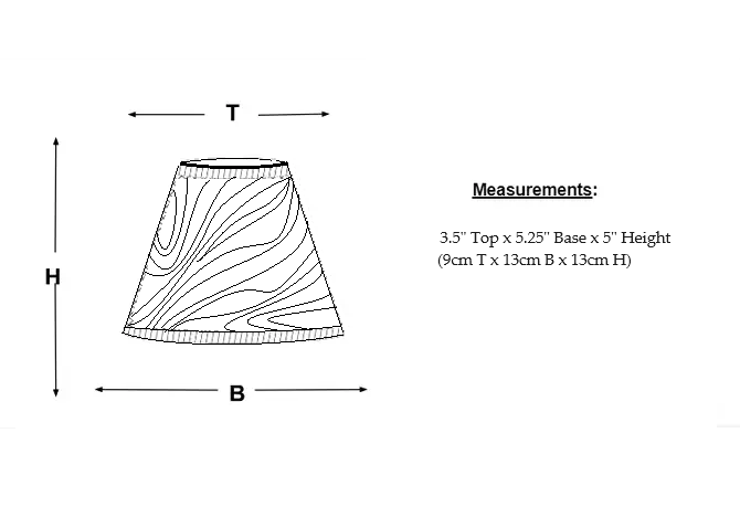 Small Marble Shade Cover in Ivory with Gold Trim