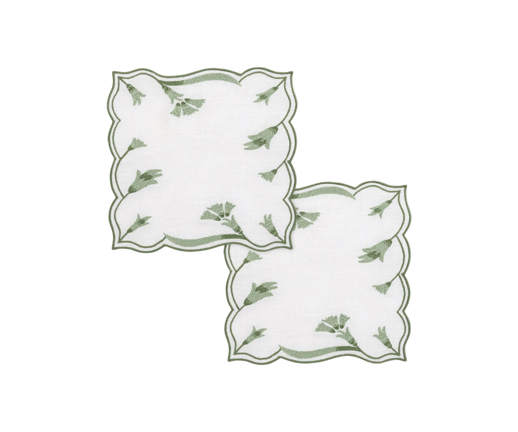 Marcella Cocktail Napkin - Set of 4 in Clover