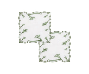 Marcella Cocktail Napkin - Set of 4 in Clover