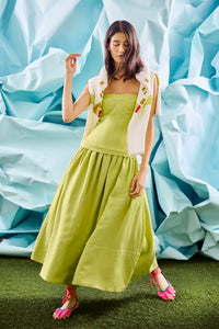 Maren Dress in Chartreuse