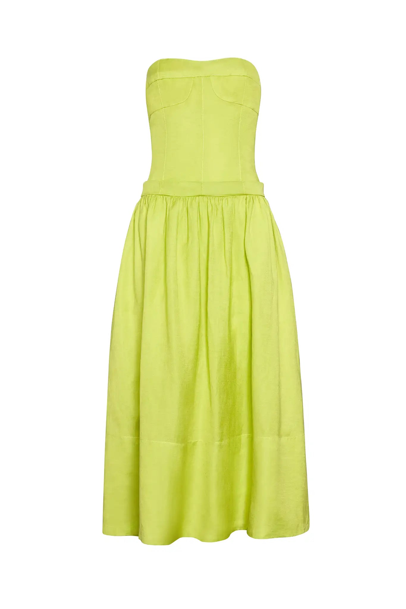 Maren Dress in Chartreuse