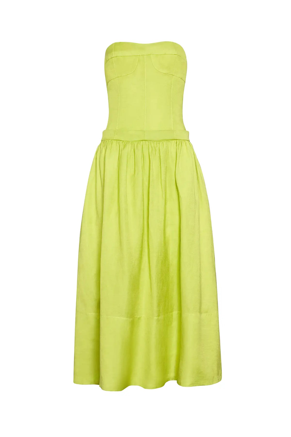 Maren Dress in Chartreuse