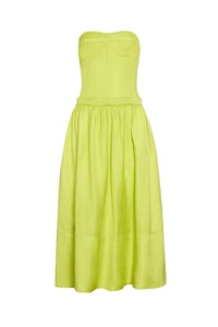 Maren Dress in Chartreuse