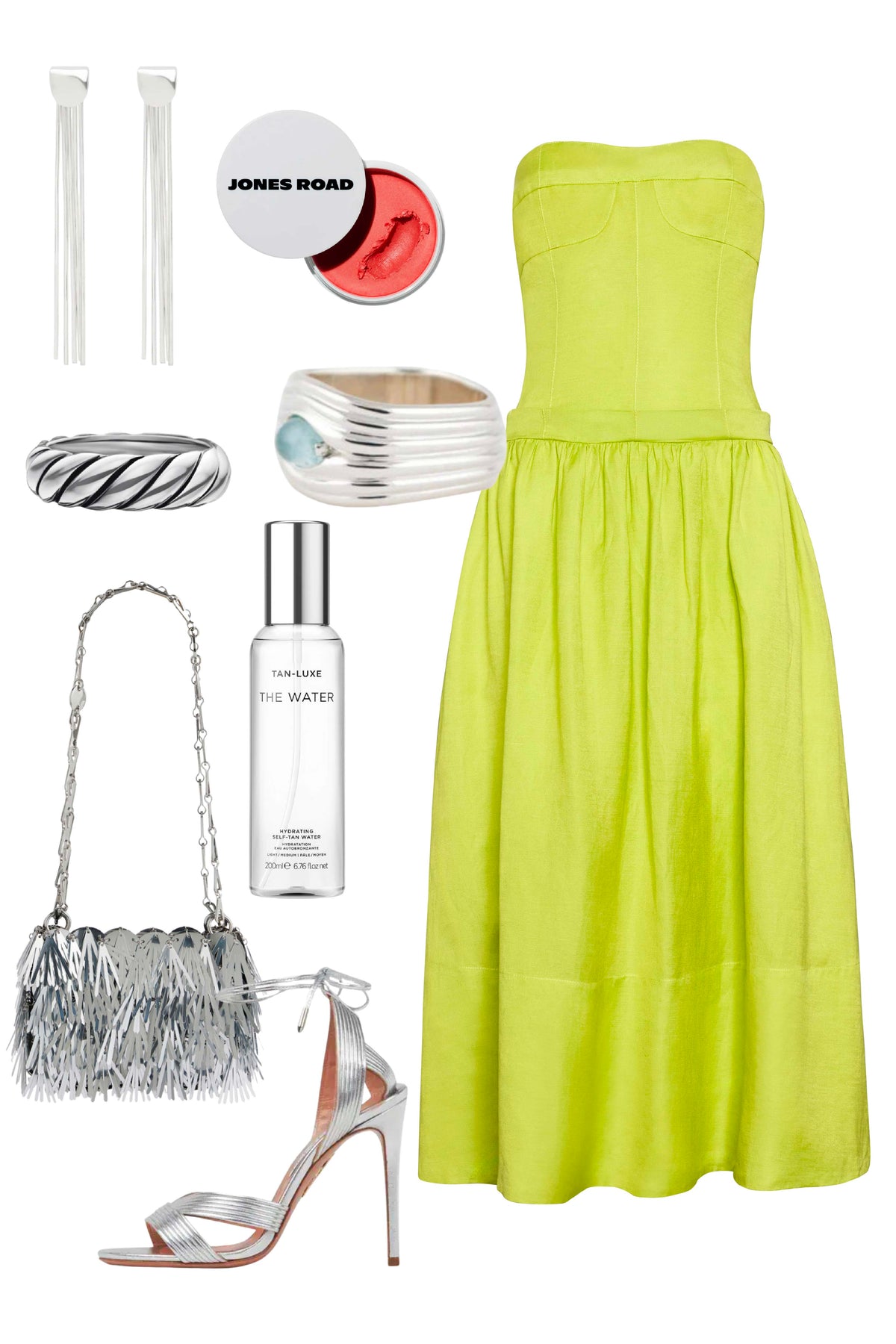 Maren Dress in Chartreuse