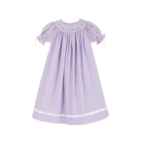 Purple Toddler Bishop Dress Vintage Smocked Dresses Heirloom Lavender