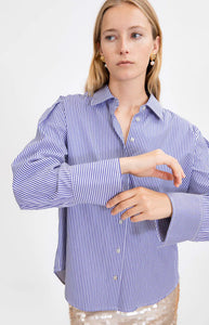 Margaux Shirt in Blue/Optic White