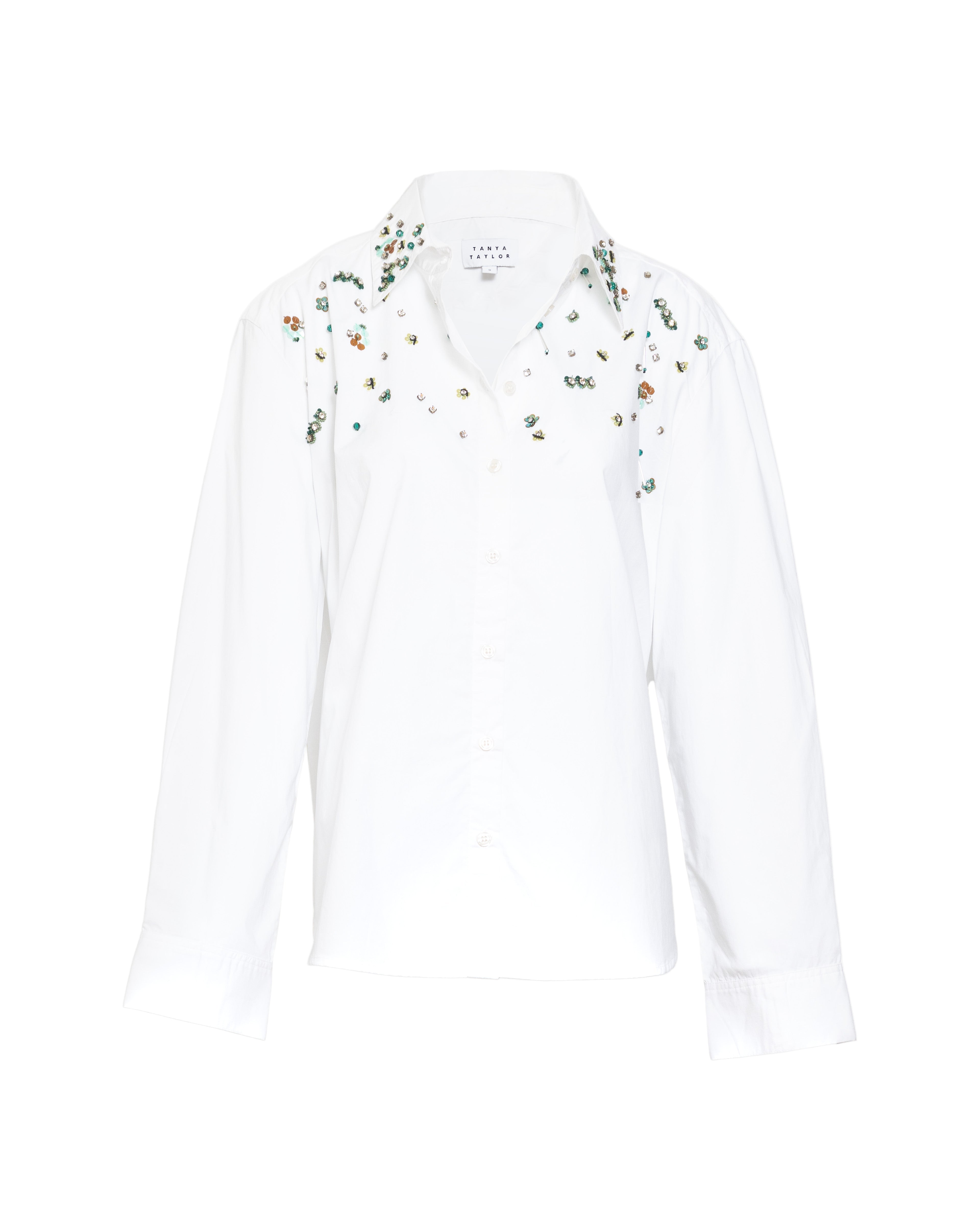 Margaux Embellished Shirt in optic White
