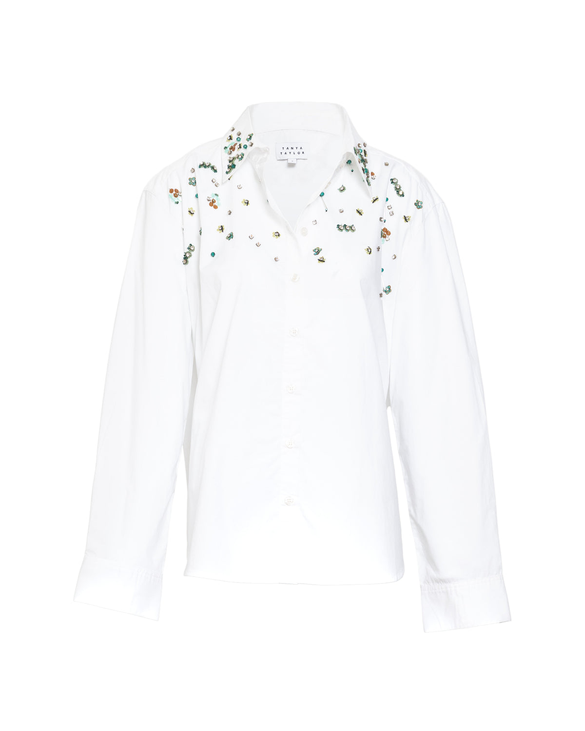 Margaux Embellished Shirt in optic White