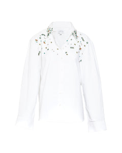 Margaux Embellished Shirt in optic White