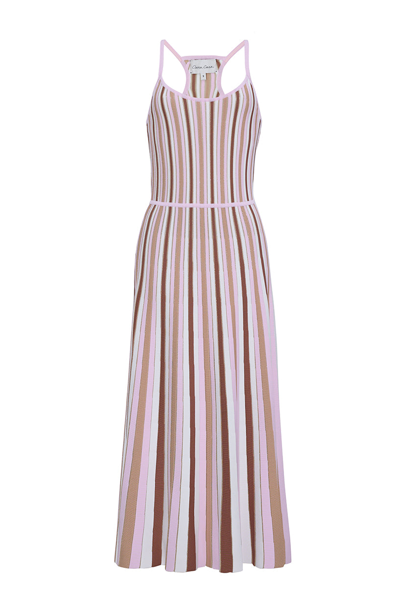 Margie Dress in Blush Stripe