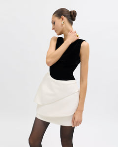 Margot Dress in Noir/Ivory