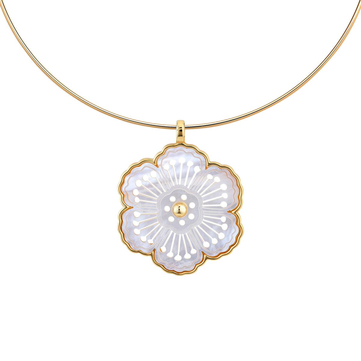 Marguerite Pendant & Neck Wire