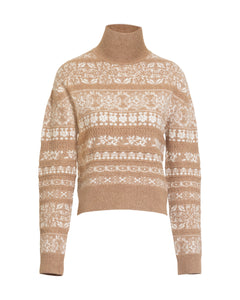 Mariah Sweater in Camel & Cream Multi