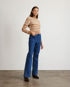 Mariah Sweater in Camel & Cream Multi