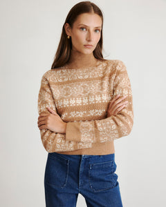 Mariah Sweater in Camel & Cream Multi