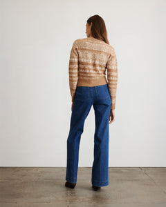 Mariah Sweater in Camel & Cream Multi