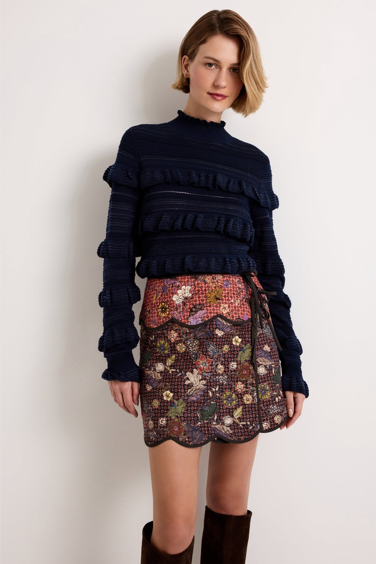 Adeline Top in Navy