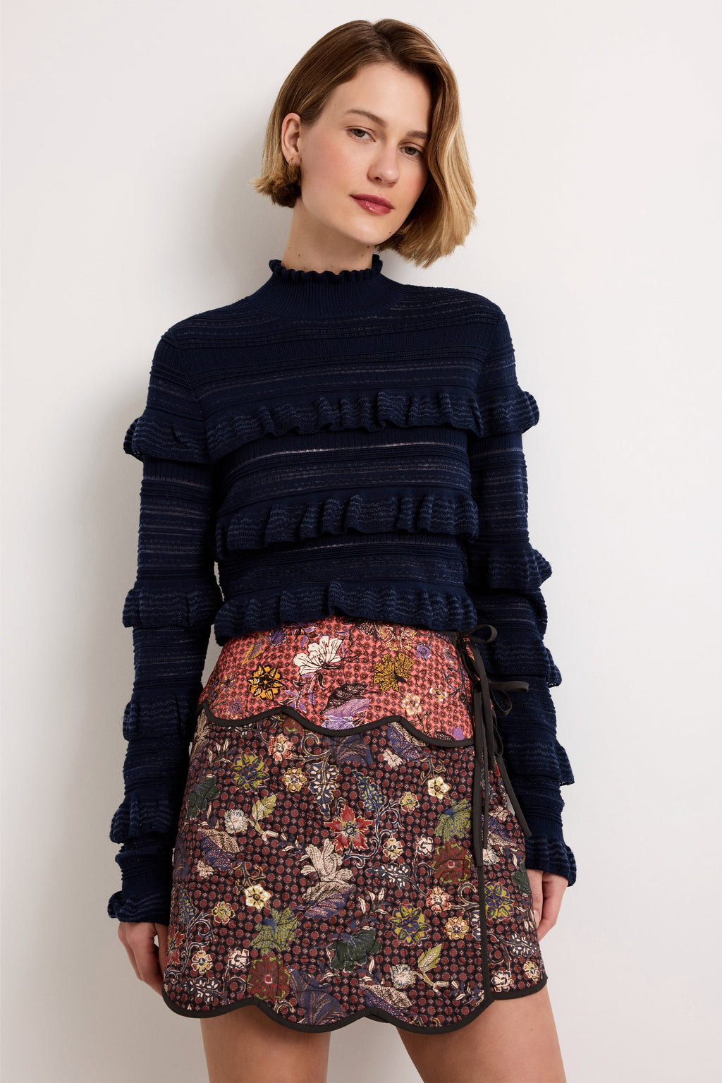 Adeline Top in Navy